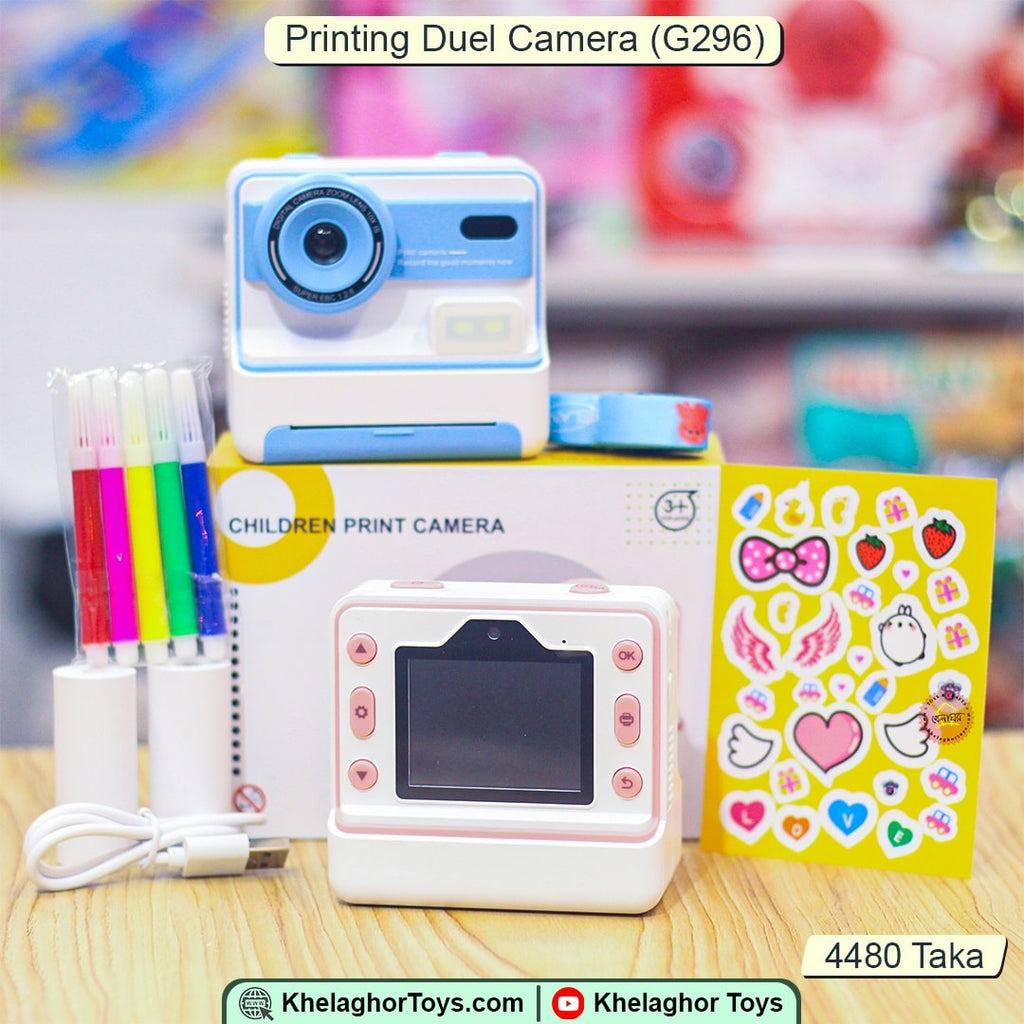 Kids Instant Print Camera – 48MP Dual Camera with Inkless Printing