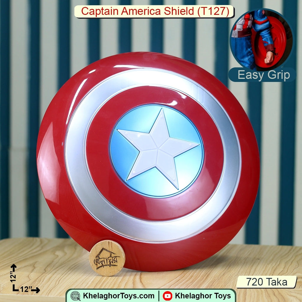 Superhero Shield 12 Inch - Kids Roleplay Toy with Easy-Grip Handle