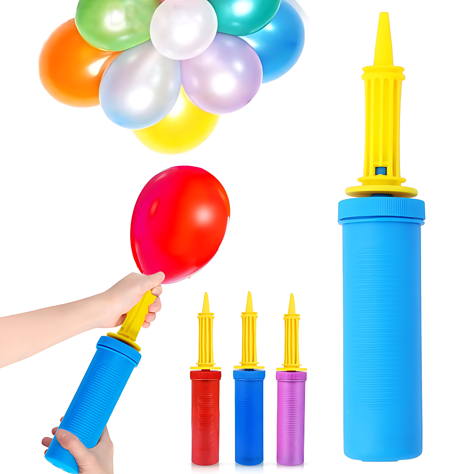 Double-Action Hand Balloon Pump – Portable Party Inflator