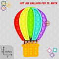 Hot Air Balloon Pop-It Fidget Toy - Silicone Sensory Stress Relief Toy (7.5" x 5")