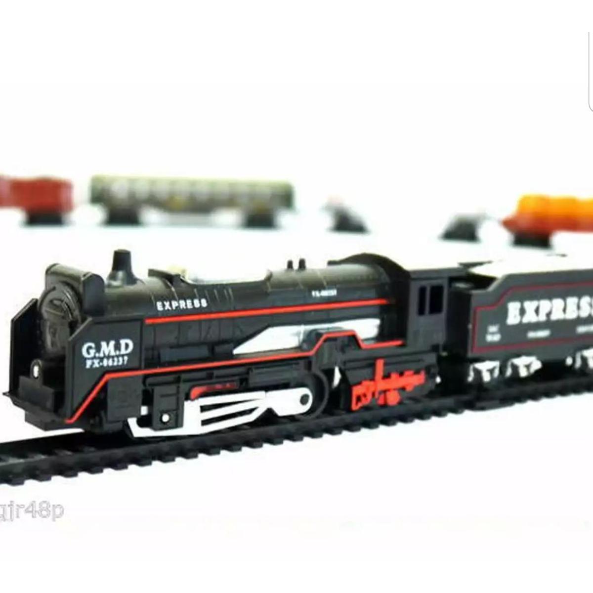 Rail King Intelligent Classical Train Set - Electric Toy Train with Track for Kids