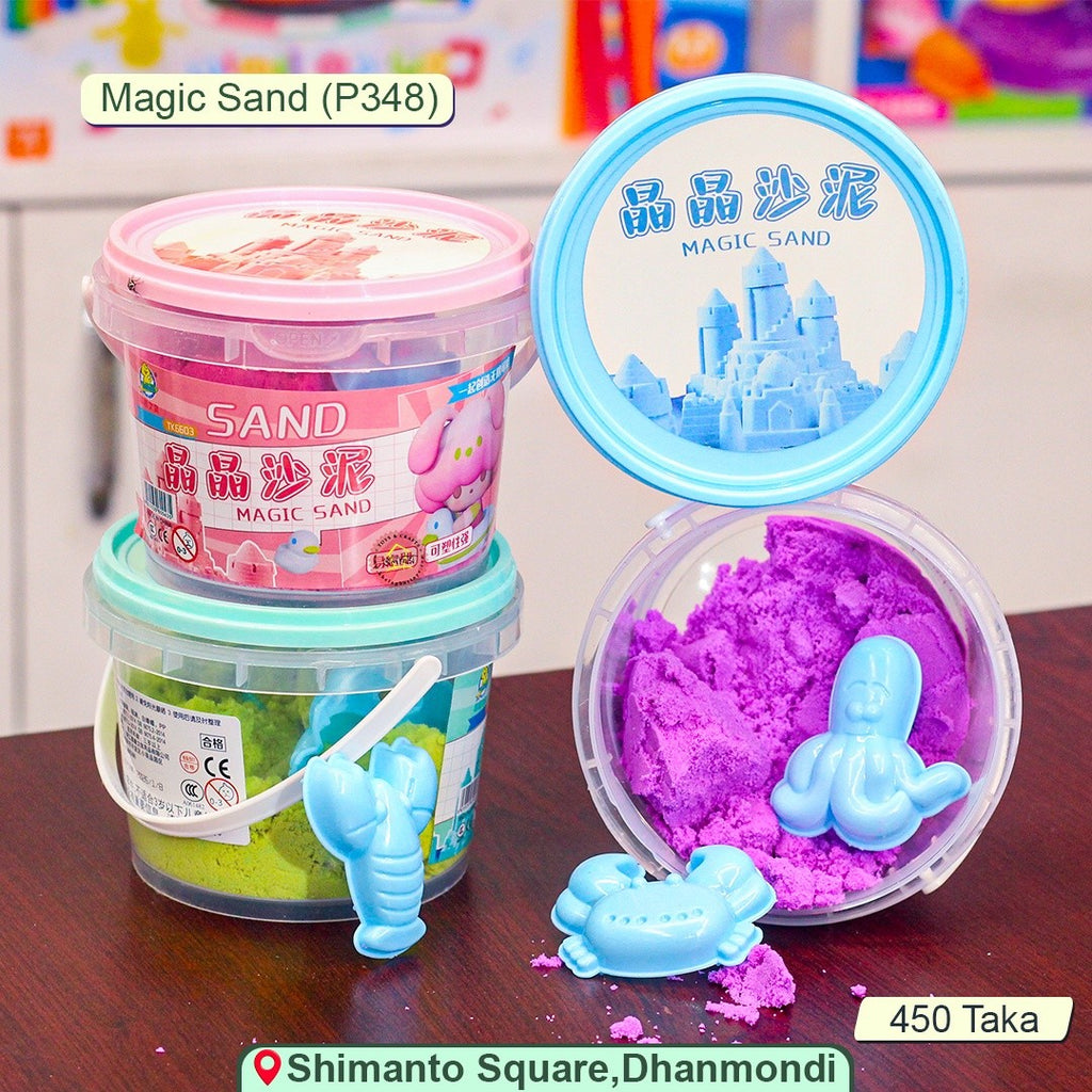 Magic Sand Sensory Play Set – Mess-Free Moldable Sand with Ocean Molds (Pink & Green)