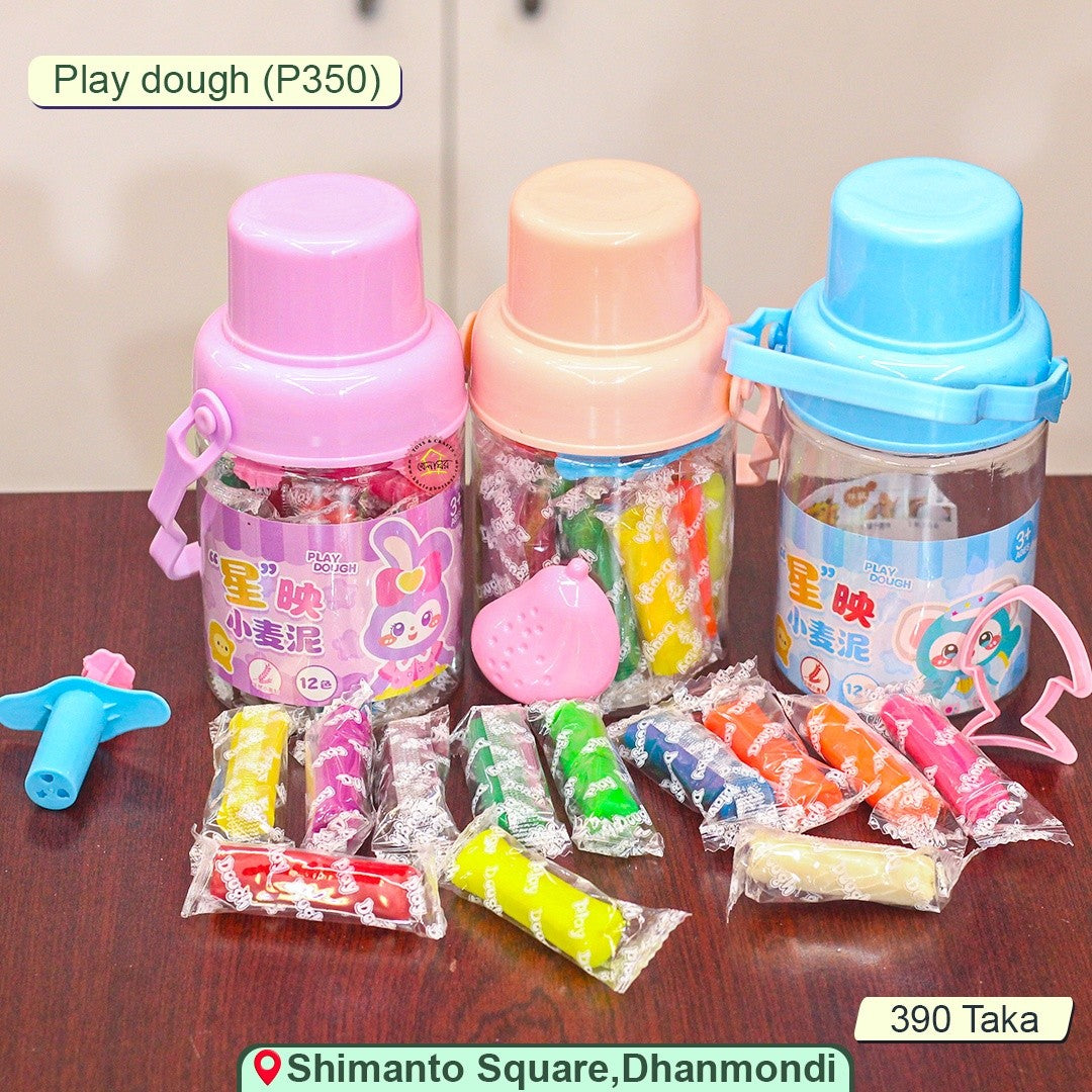 Multicolor Wheat Clay Play Dough Set – Bottled Colors with Molding Tools for Kids