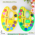 Vneeds Artist Palette Watercolor Set | 12 Vibrant Color Cakes with Paintbrush for Kids
