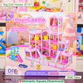 DreamCastle DIY Dollhouse Set – 256-Piece Build Your Own Home with Furniture | Ages 3+