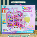 Lovely House DIY Dollhouse Kit – 3-Story 257-Piece Assemble Game with Furniture & Dolls