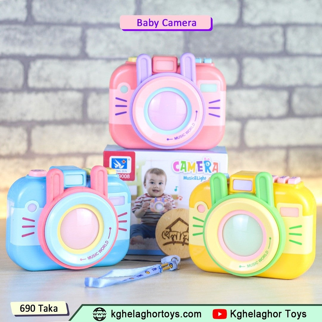Kids Cartoon Simulation Mini Projection Camera – Musical Light-Up Toy Camera