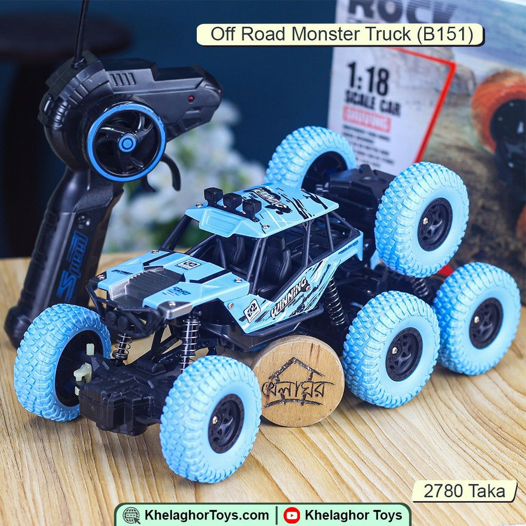 1:18 Scale RC Monster Truck – 8-Wheel Off-Road Climbing Truck with Shock Absorbers