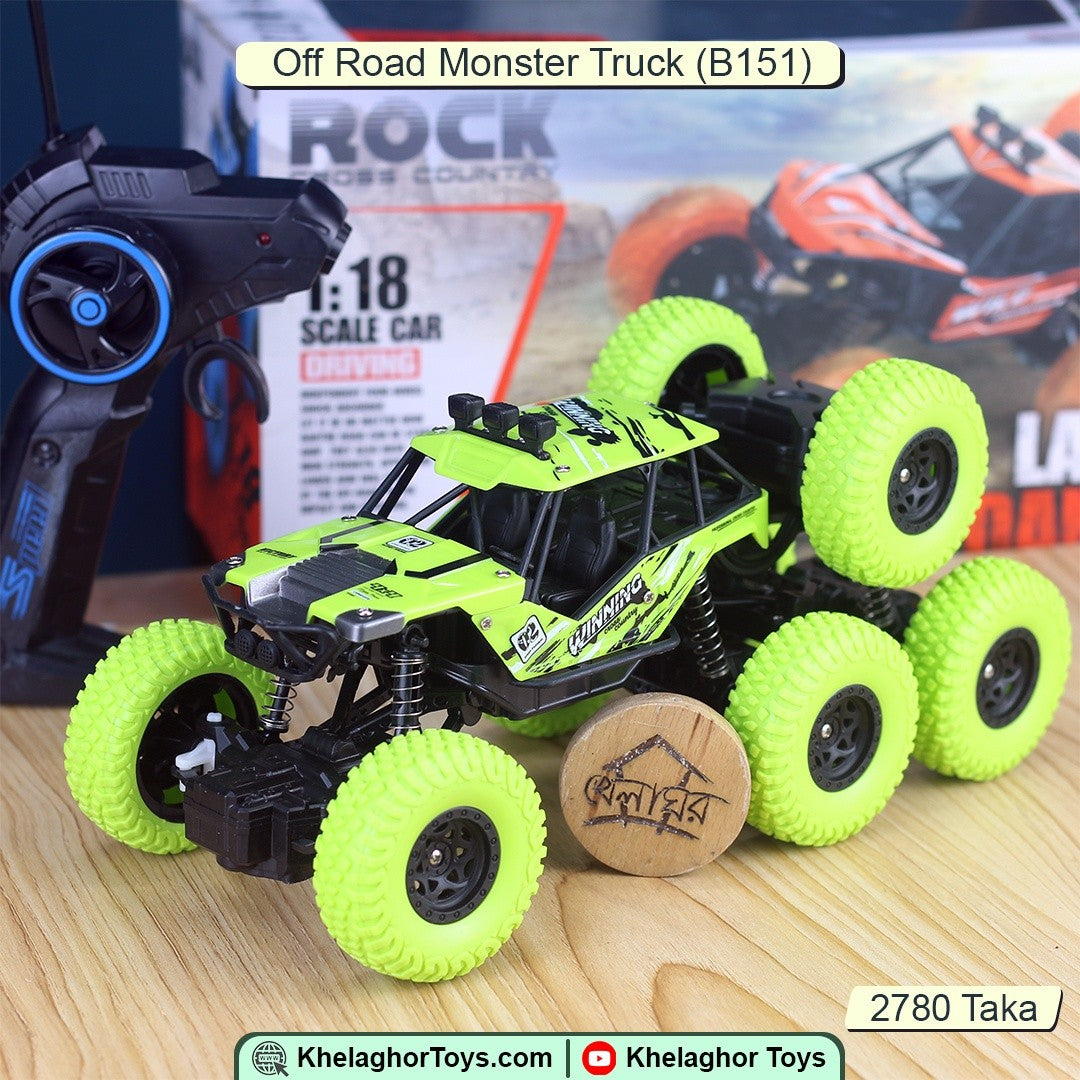 1:18 Scale RC Monster Truck – 8-Wheel Off-Road Climbing Truck with Shock Absorbers