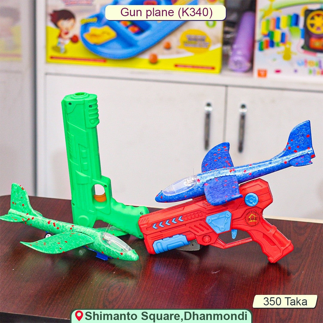 Foam Glider Plane Catapult Launcher Set – ABS Gun & Foam Aircraft Outdoor Toy