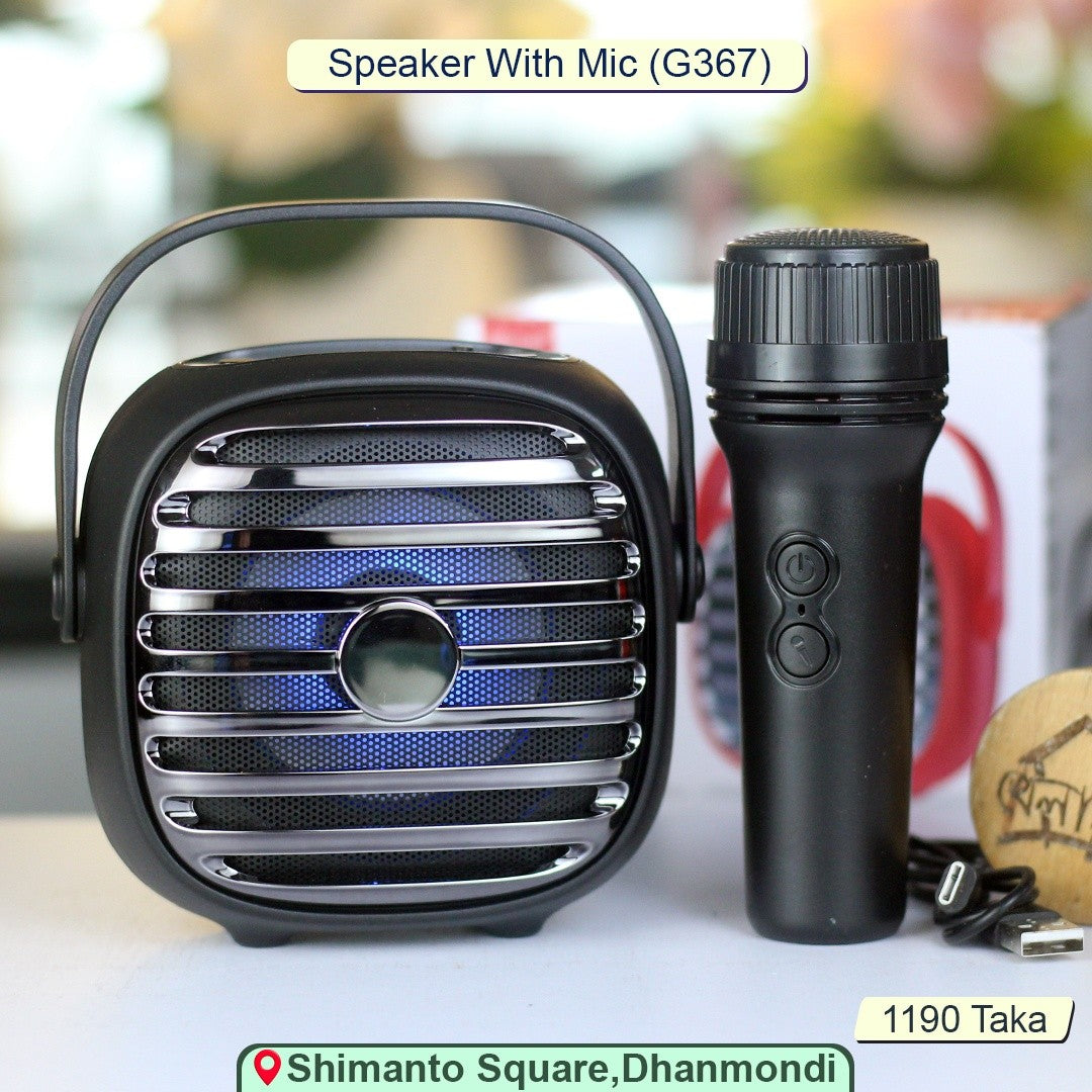KTS-1943 Portable Karaoke Speaker with Wireless Mic – Bluetooth, FM, USB & LED Lights