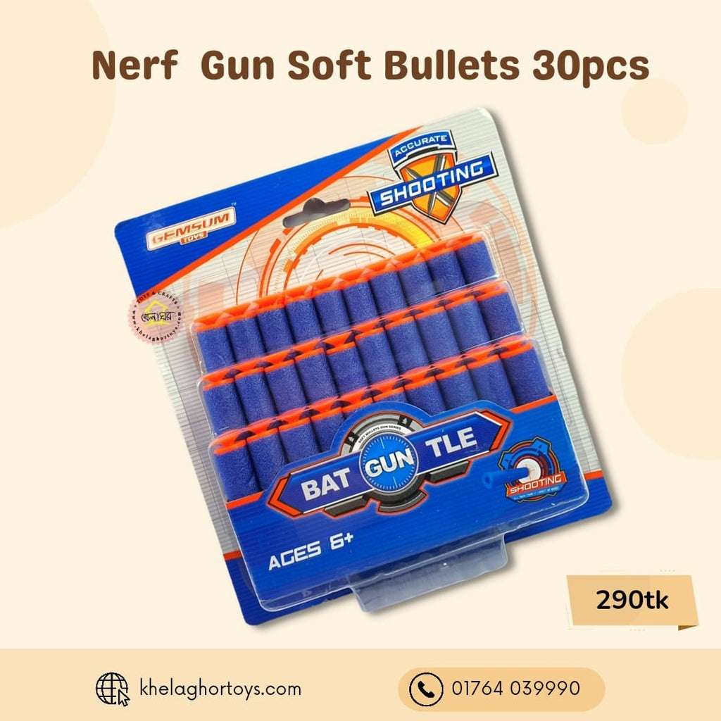 Gemsum Soft Foam Bullet Refill Pack – 30 Elite-Style Darts for Standard Blasters