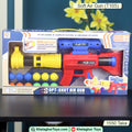 Soft Air Gun Foam Ball Blaster (T105) – Pump-Action Toy with Scope & 12 EVA Balls