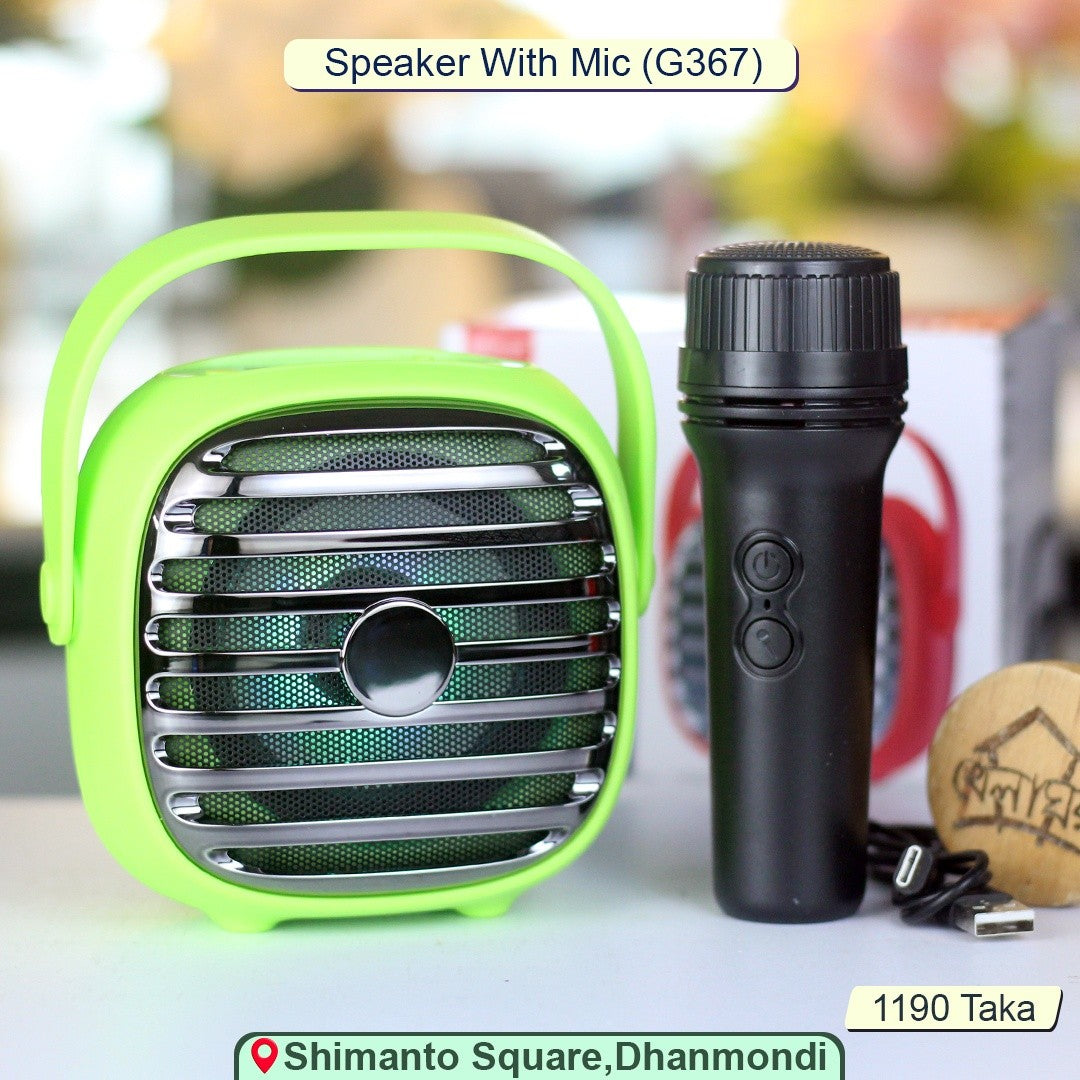 KTS-1943 Portable Karaoke Speaker with Wireless Mic – Bluetooth, FM, USB & LED Lights