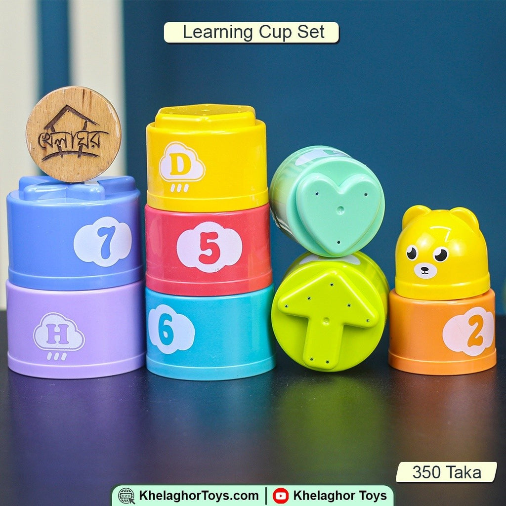 Learning Cup Set – Stack, Nest & Play (Numbers & Letters)