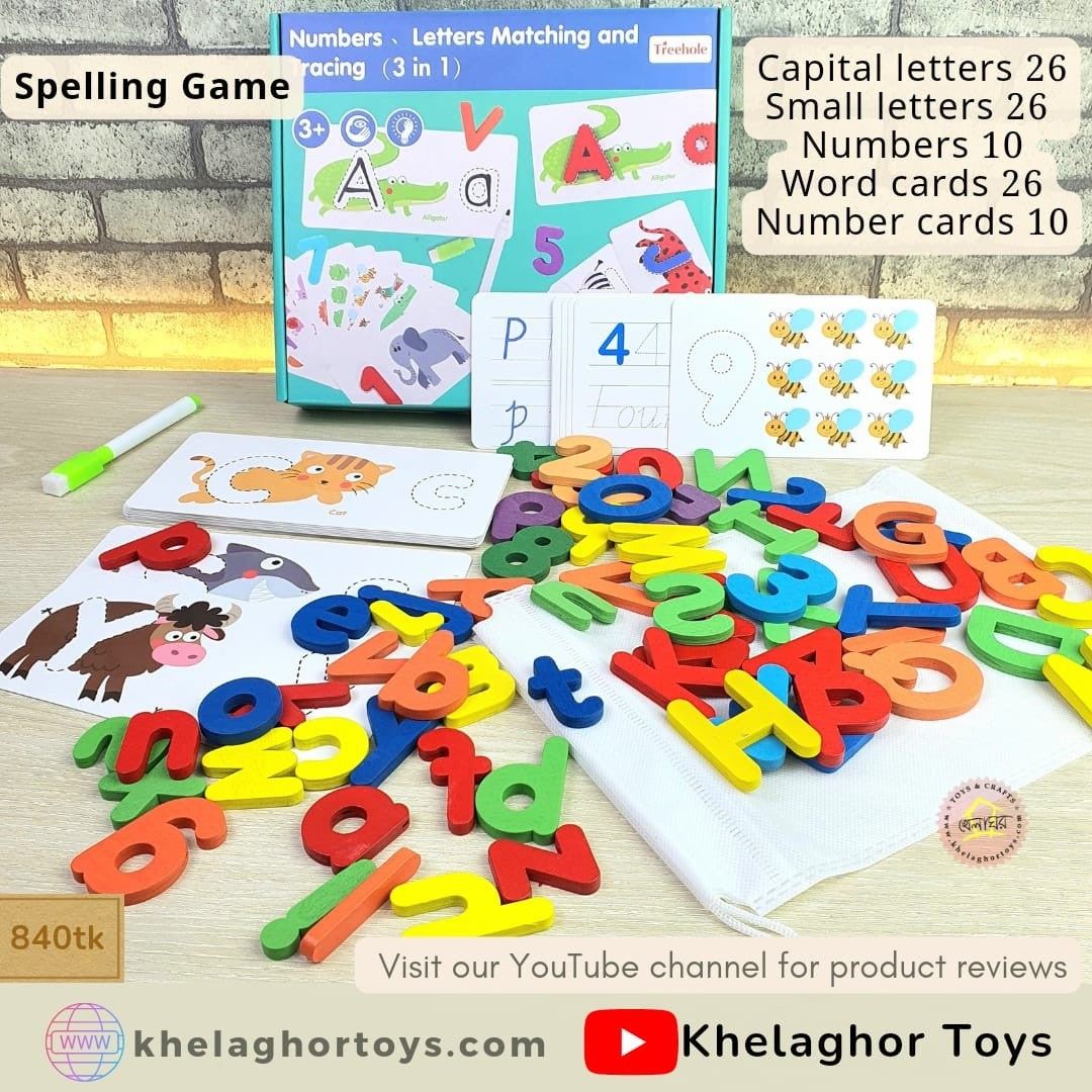 Numbers & Letters Matching and Tracing Set – Alphabet & Math Learning Toy (Ages 3+)