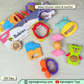 Meilebao Early Education Baby Rattle & Teether Set – Multicolour Shapes