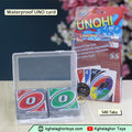 Unqhi H2O Waterproof Clear Card Game – 108 Transparent UNO-Style Cards with Case