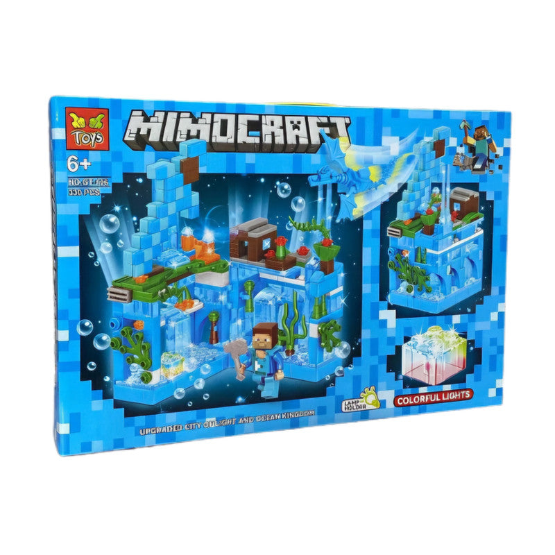 My World Minecraft Building Blocks with LED Lights - Mini City & Cave | Ages 6+