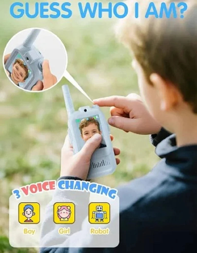HD Video Walkie Talkies for Kids – Rechargeable Two-Way Radio with Camera & Voice Effects