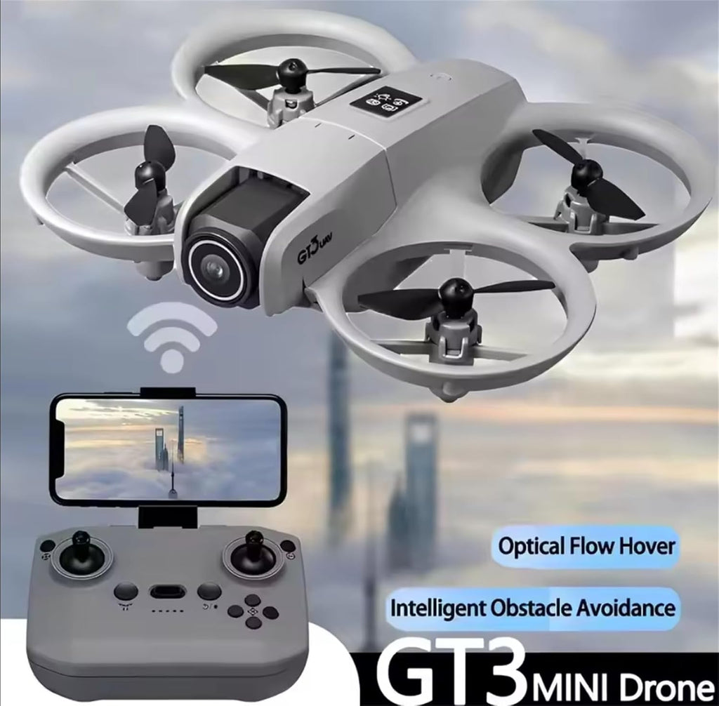 GT3 Optical Flow Drone - 4K Dual Camera with 180° Electric Adjustment & WiFi FPV