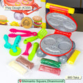 Burger & BBQ Play Dough Set – Kids Food Pretend Play Kit