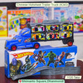 Avengers Trailer Truck Toy Set with 6 Mini Die-Cast Cars (K343)