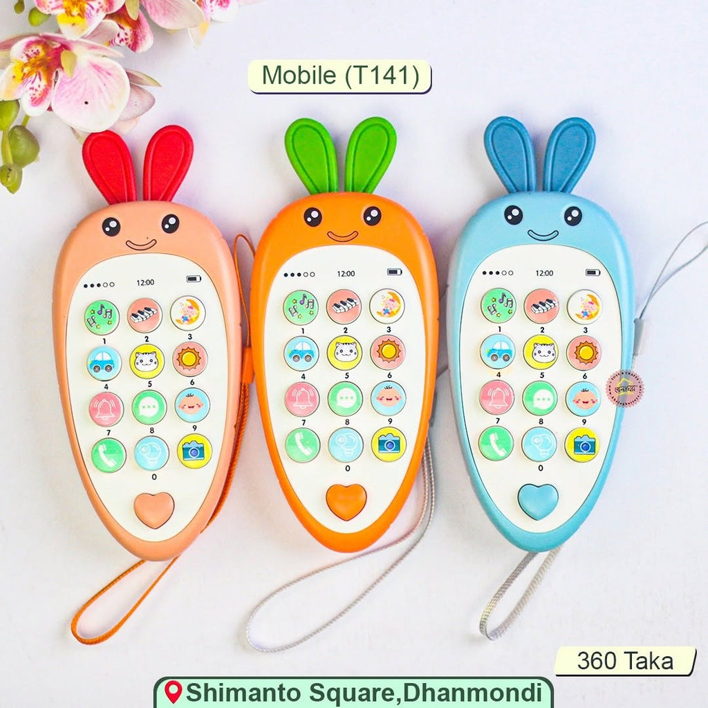 Carrot Musical Mobile Phone Toy for Babies – Lights, Sounds & Silicone Teether