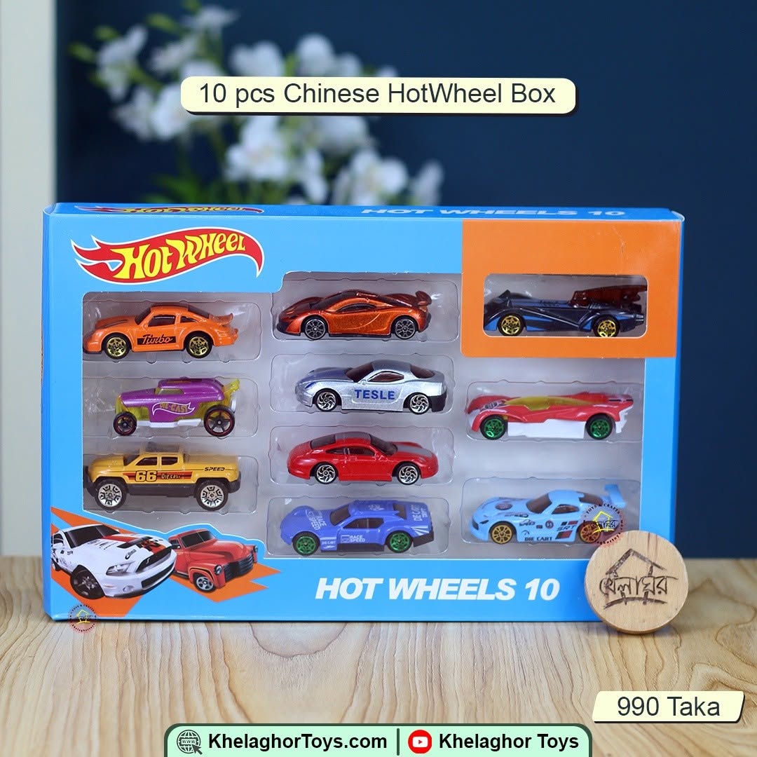 10-Piece Die-Cast Model Car Box Set – 1:64 Scale Mini Cars