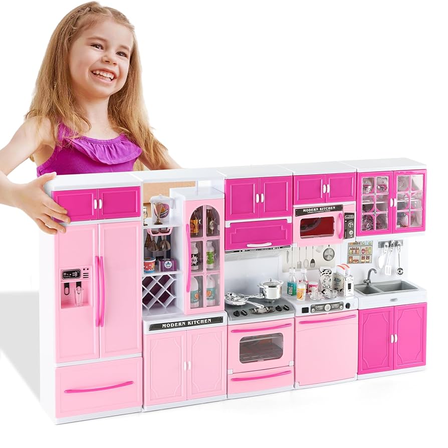 4-in-1 Toy Kitchen Set K304 - Interactive Kids Kitchen | Khelaghor Toys BD