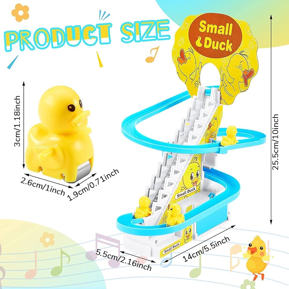 Small Duck Climbing Stairs Toy - Interactive Musical Learning Toy