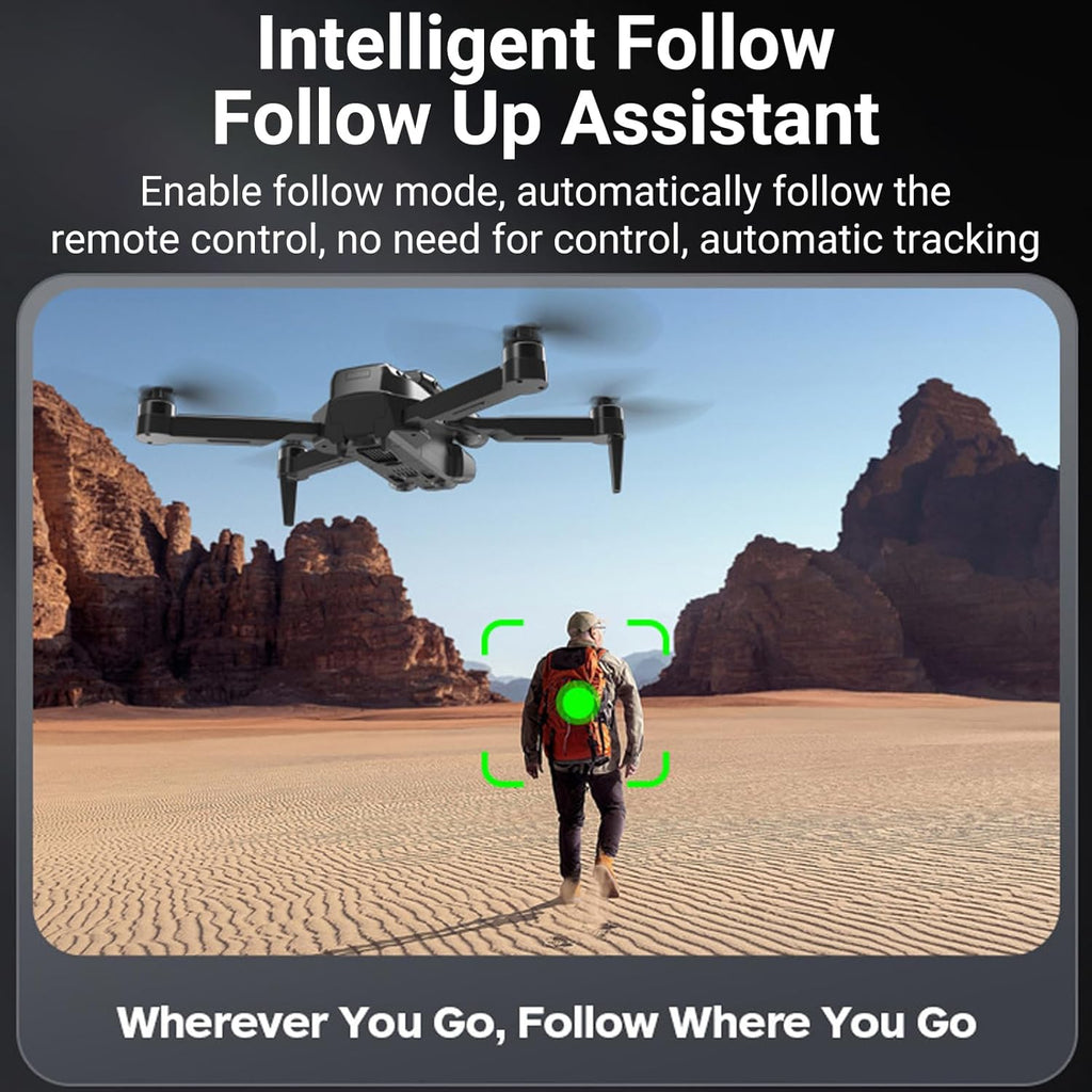 8K Dual Camera RC Drone with 360° Obstacle Avoidance - Foldable Quadcopter with 3 Batteries & Storage Bag