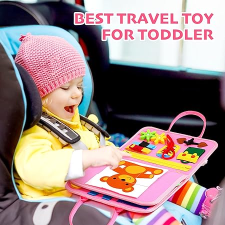 Hooku Montessori Activity Board - Educational Sensory Toy for Ages 1-3