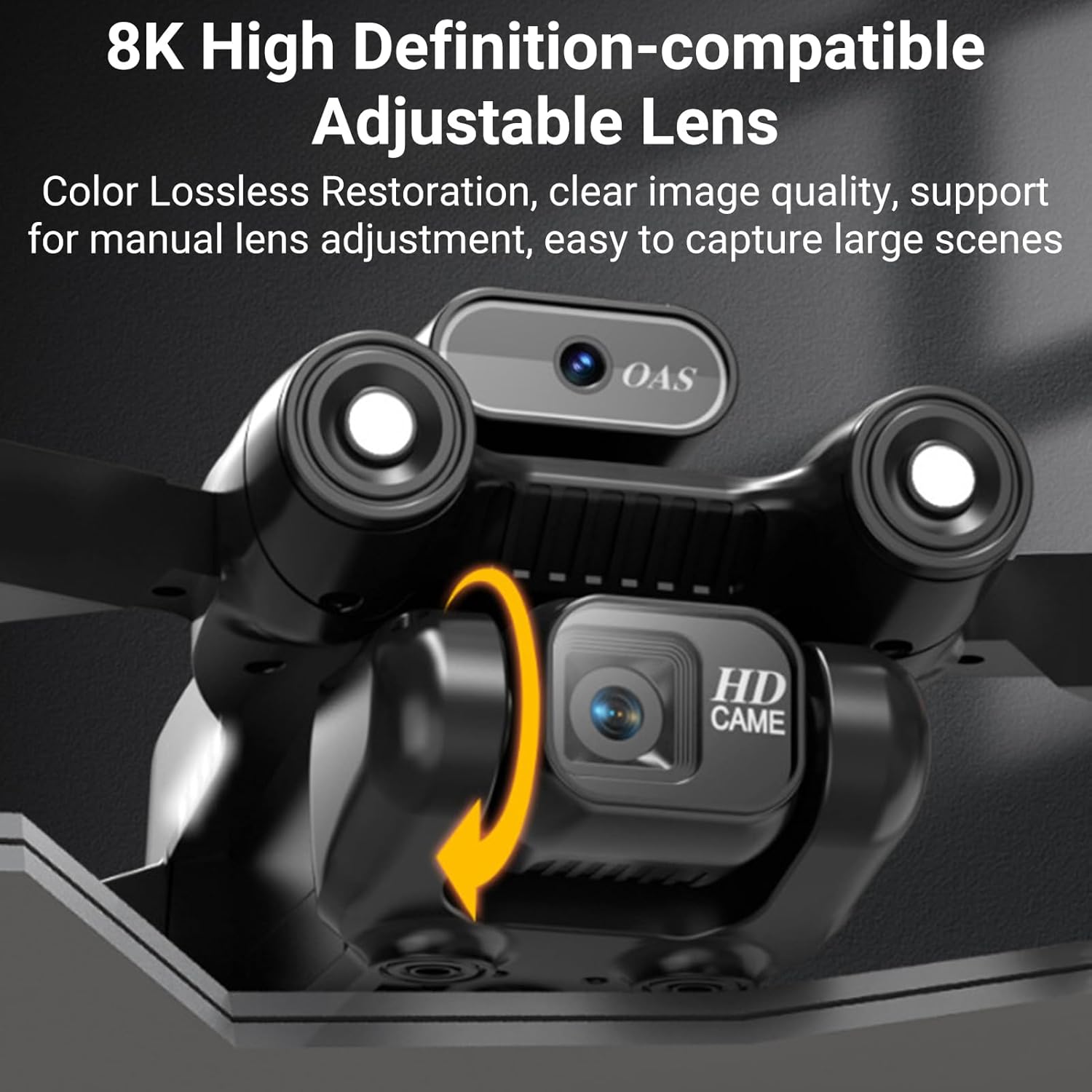 8K Dual Camera RC Drone with 360° Obstacle Avoidance - Foldable Quadcopter with 3 Batteries & Storage Bag