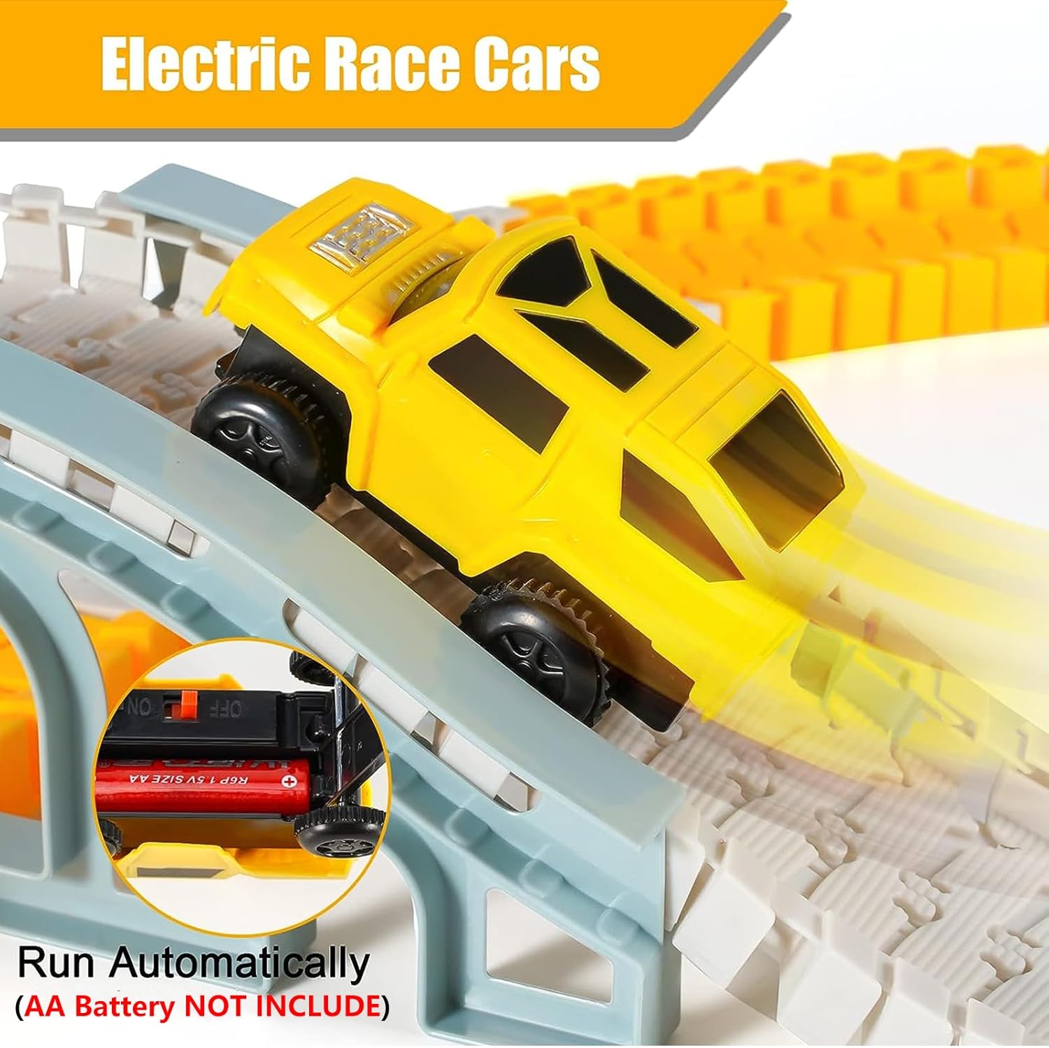 Construction Flexible Race Track Set – 234-Piece Building Track Toy