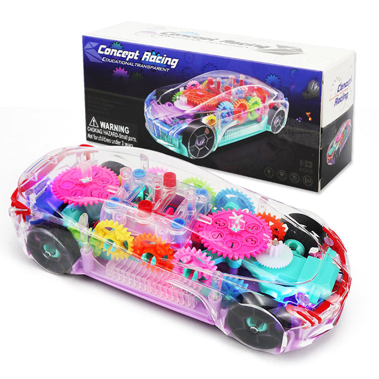 ransparent Racing Car Toy with Light & Music - Educational Mechanical Toy | Khelaghor Toys