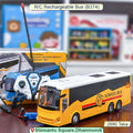 Remote Control School Bus Toy – 1:30 Scale RC Bus with LED Headlights & Rechargeable Battery | Ages 3+