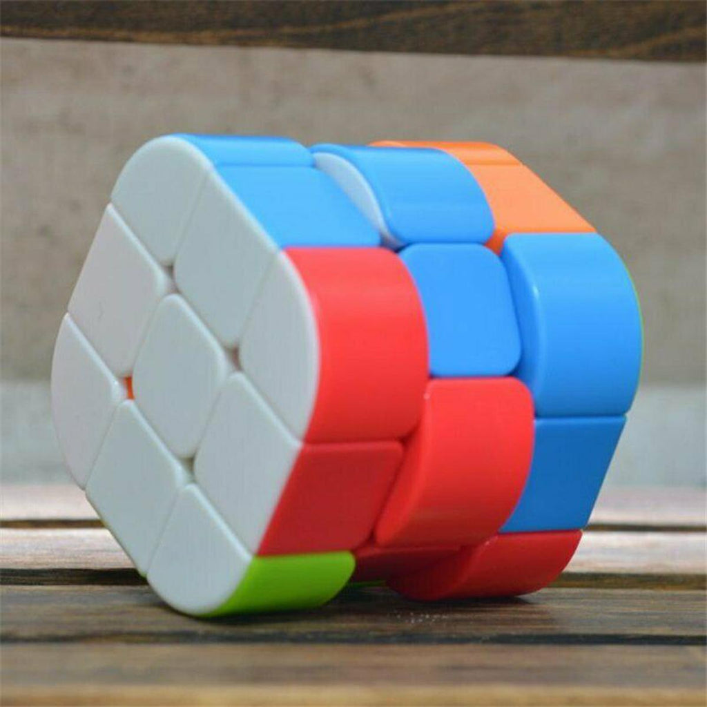 Fanxin Square Cylinder Magic Cube | 3-Layer Stickerless 3x3x3 Shape Mod | 5.7cm