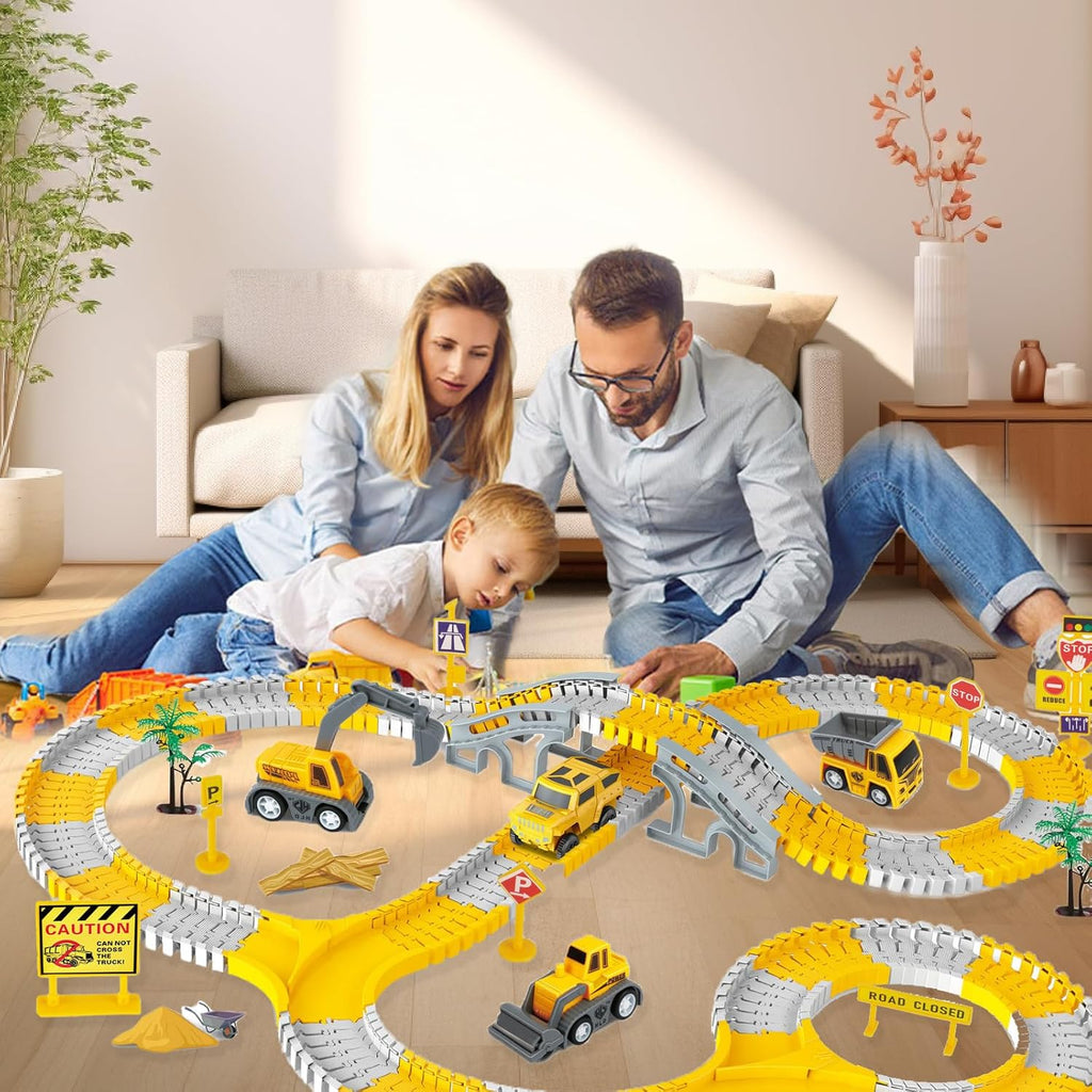 Construction Flexible Race Track Set – 234-Piece Building Track Toy