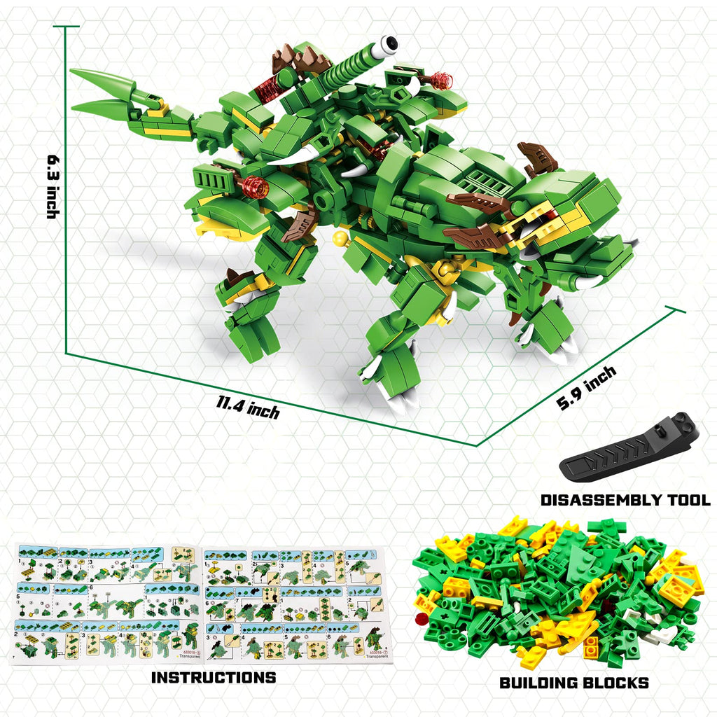 Panlos Dinosaur Era 12-in-1 Building Blocks - 577 Pieces, 25 Play Styles ( 25 in 1 ) | Ages 6+