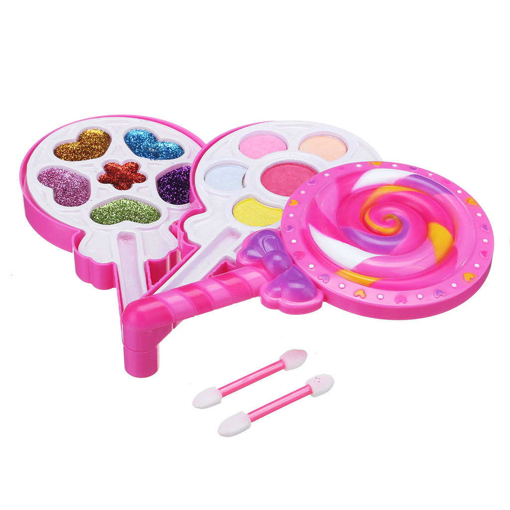 Khelaghor Frozen II Makeup Candy Set – 3-Layer Lollipop Cosmetic Palette with Lipstick, Eyeshadow & Glitter