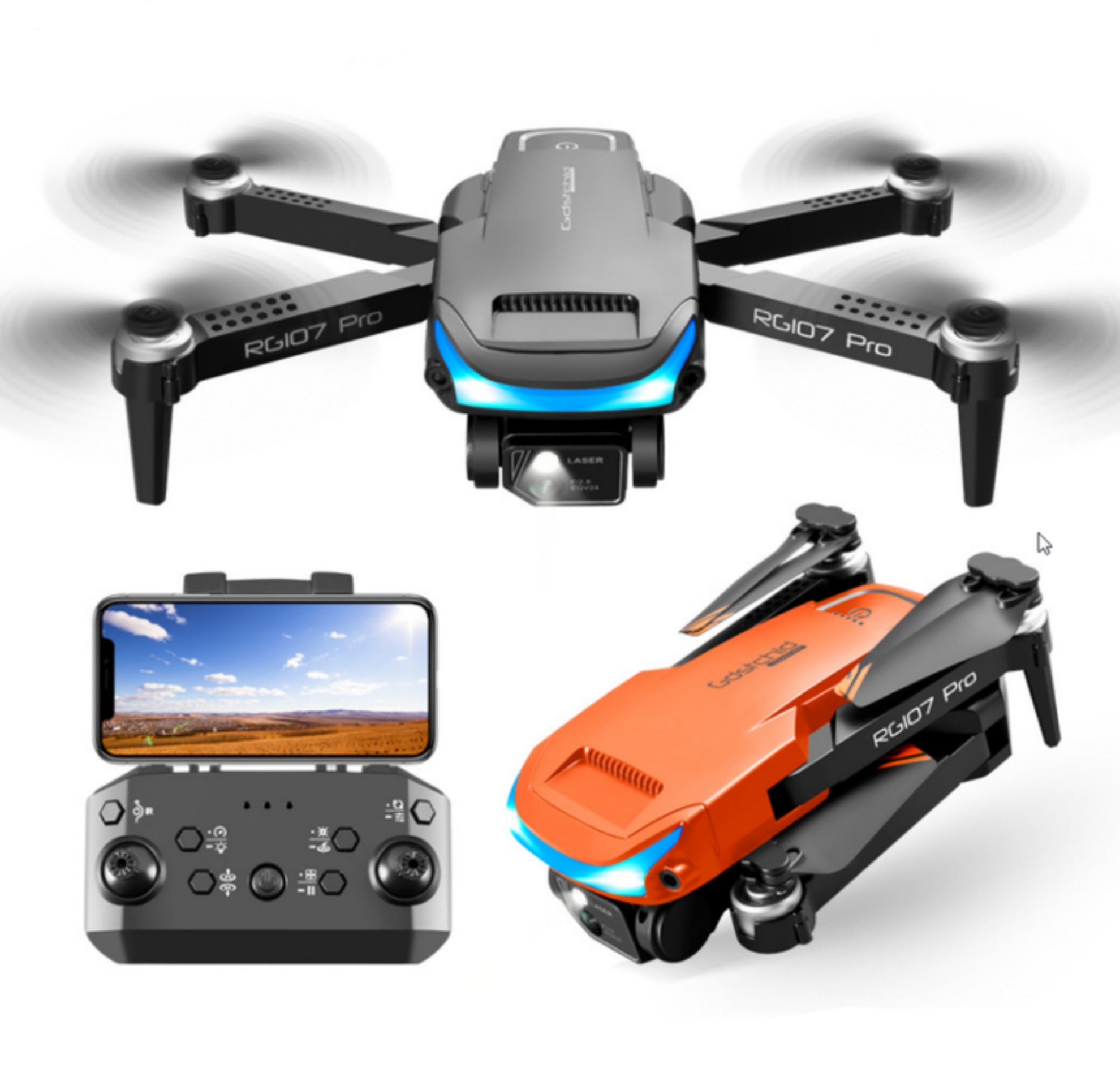 S97 Optical Flow Drone - Electric Adjustable Camera, 4-Side Obstacle Avoidance, 50x Zoom