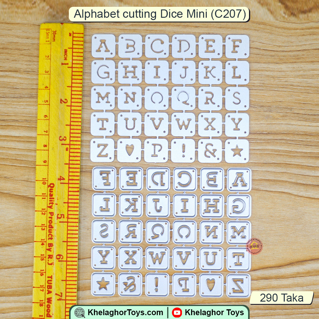 Mini Alphabet Cutting Dies 0.5 Inch - Small Letter Dies A-Z