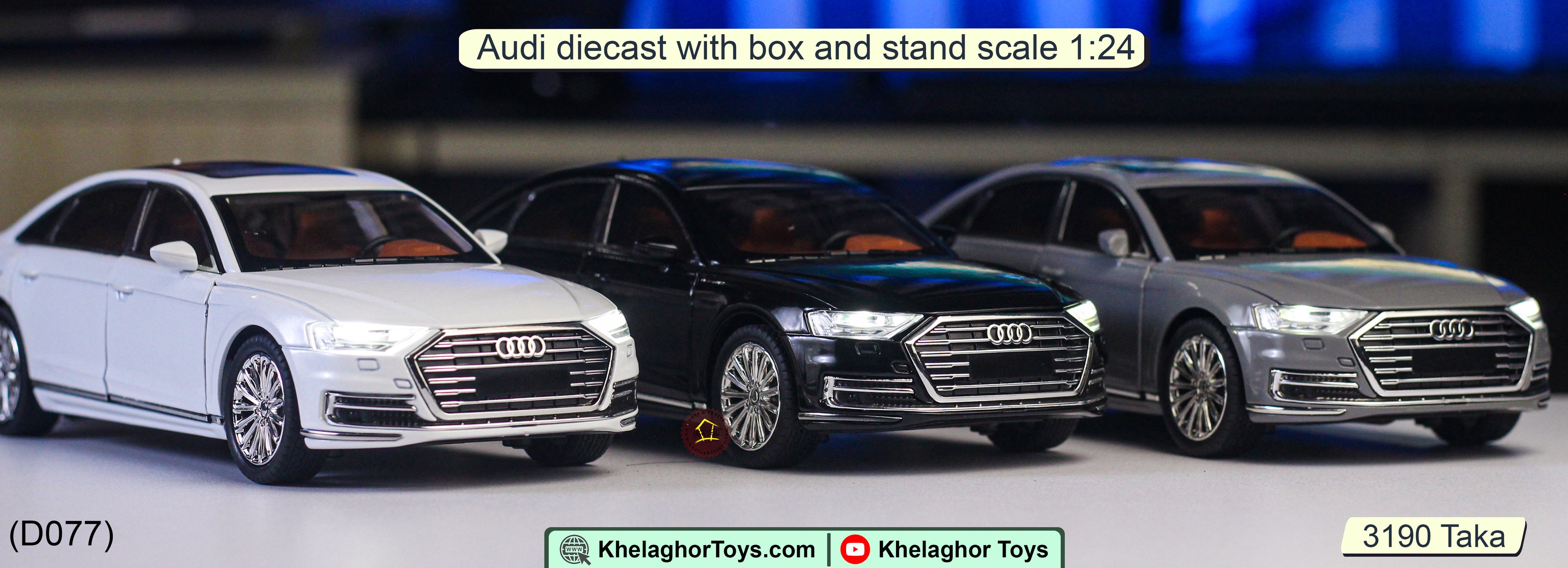 Audi A8 Die Cast Model Car - Luxury Sedan Scale Replica