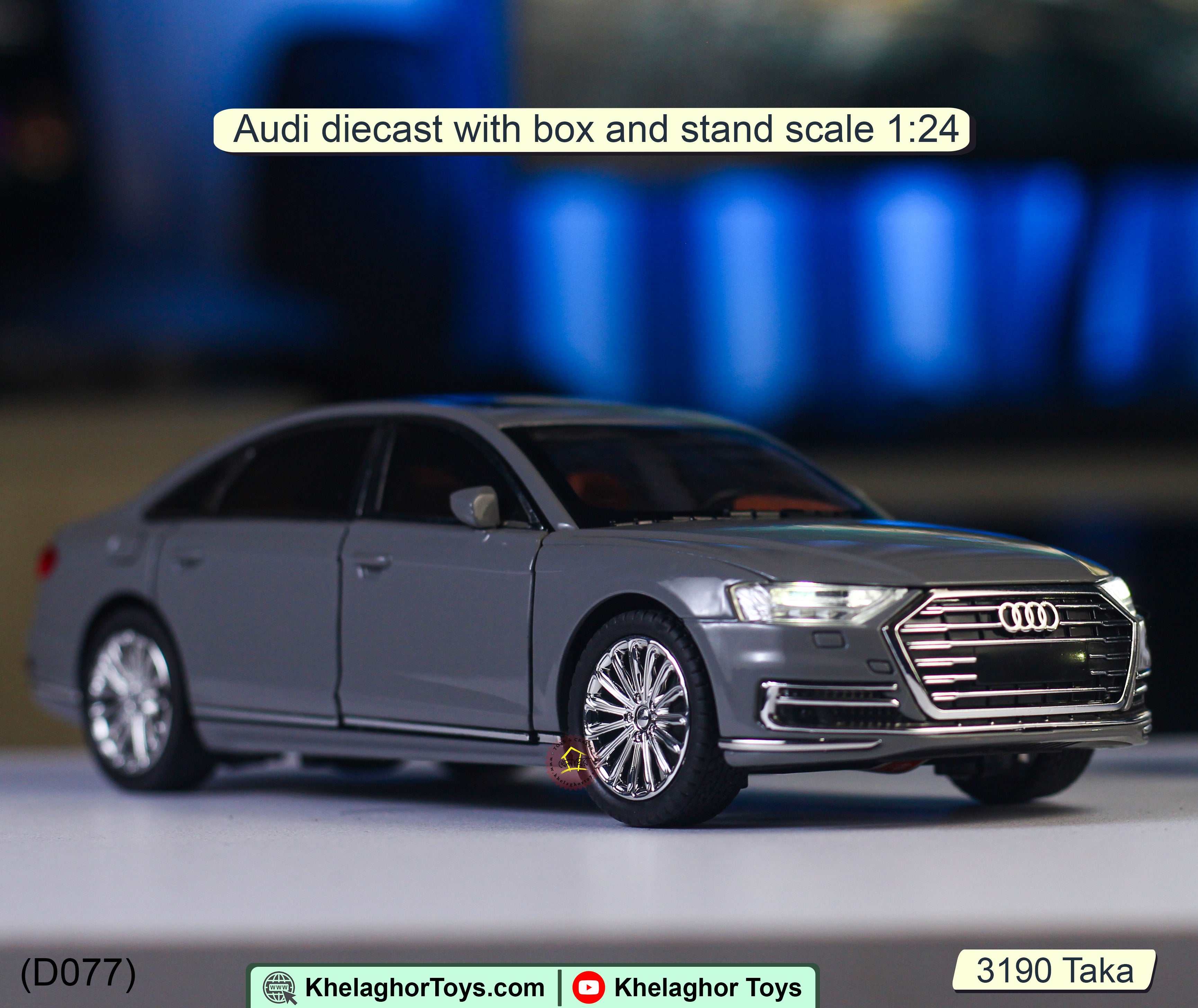 Audi A8 Die Cast Model Car - Luxury Sedan Scale Replica