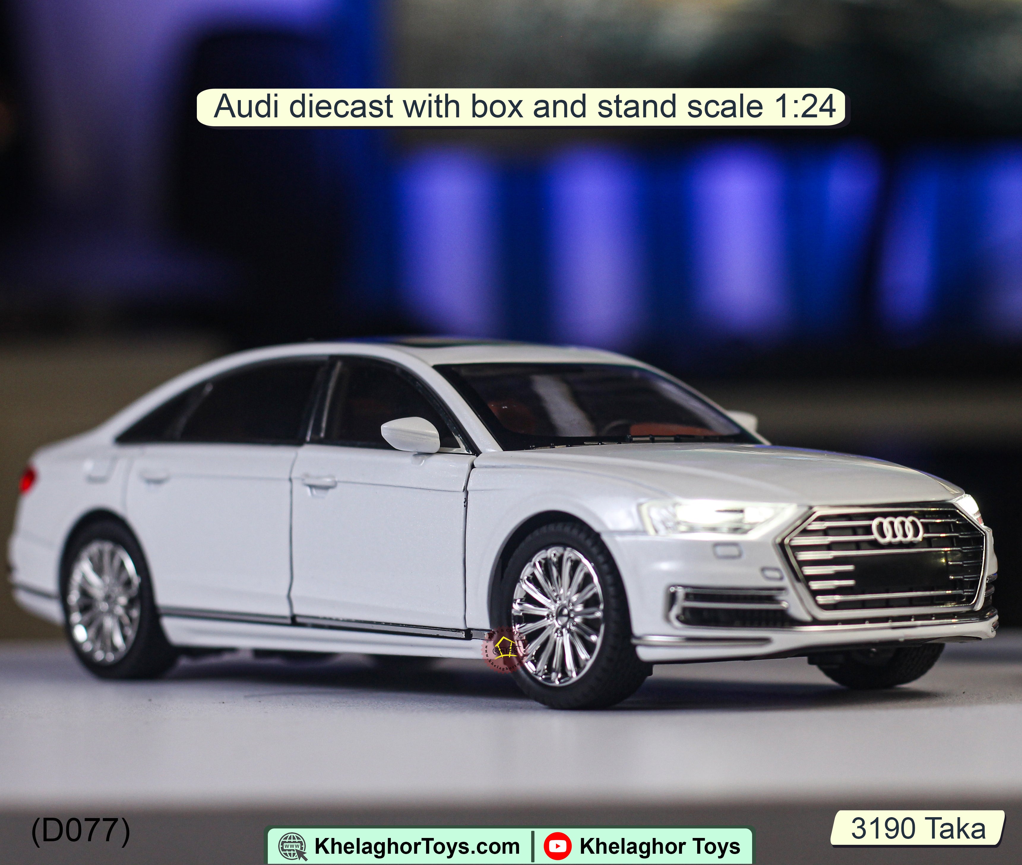 Audi A8 Die Cast Model Car - Luxury Sedan Scale Replica