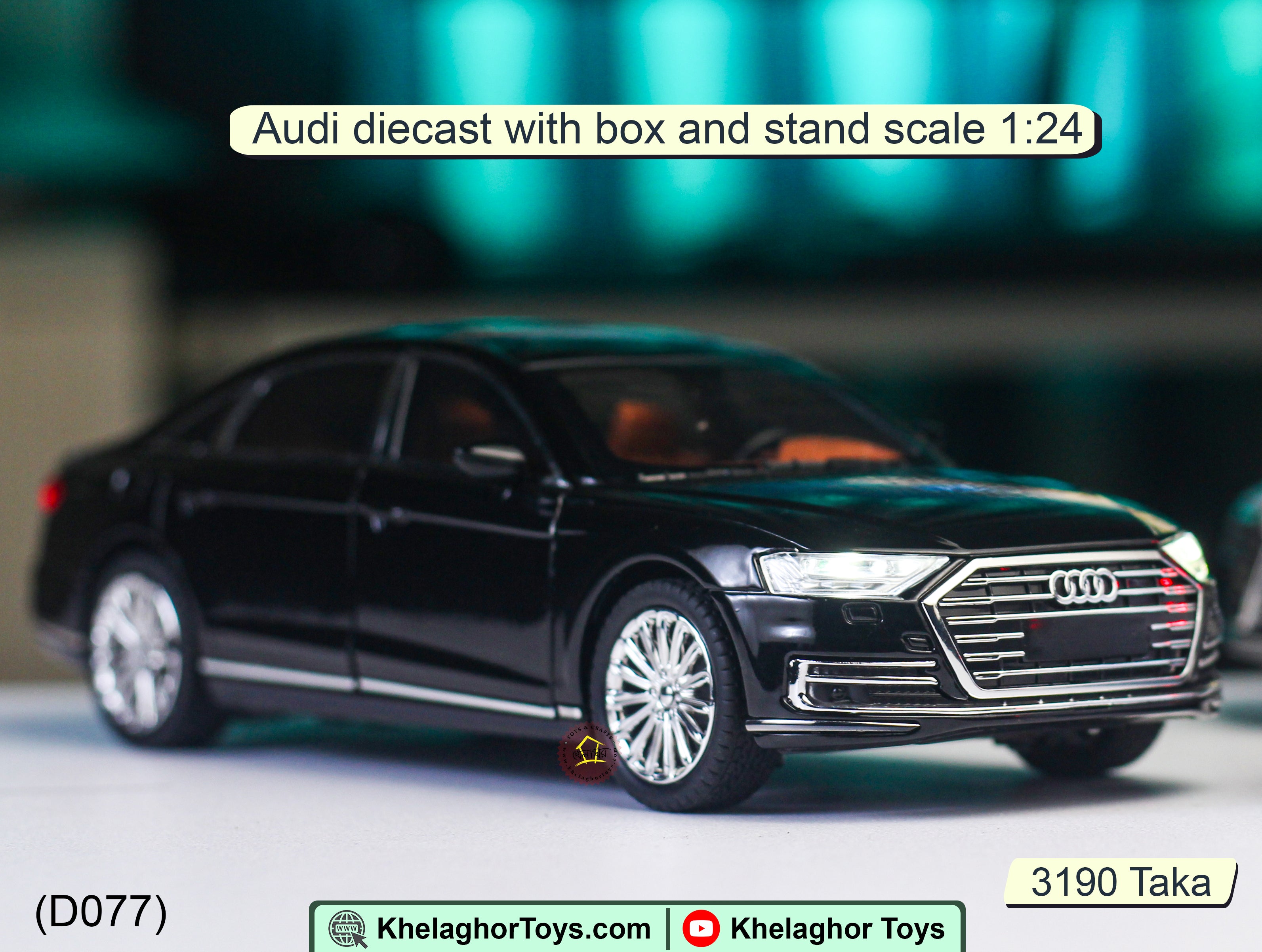 Audi A8 Die Cast Model Car - Luxury Sedan Scale Replica
