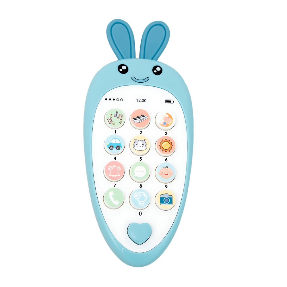 Carrot Musical Mobile Phone Toy for Babies – Lights, Sounds & Silicone Teether