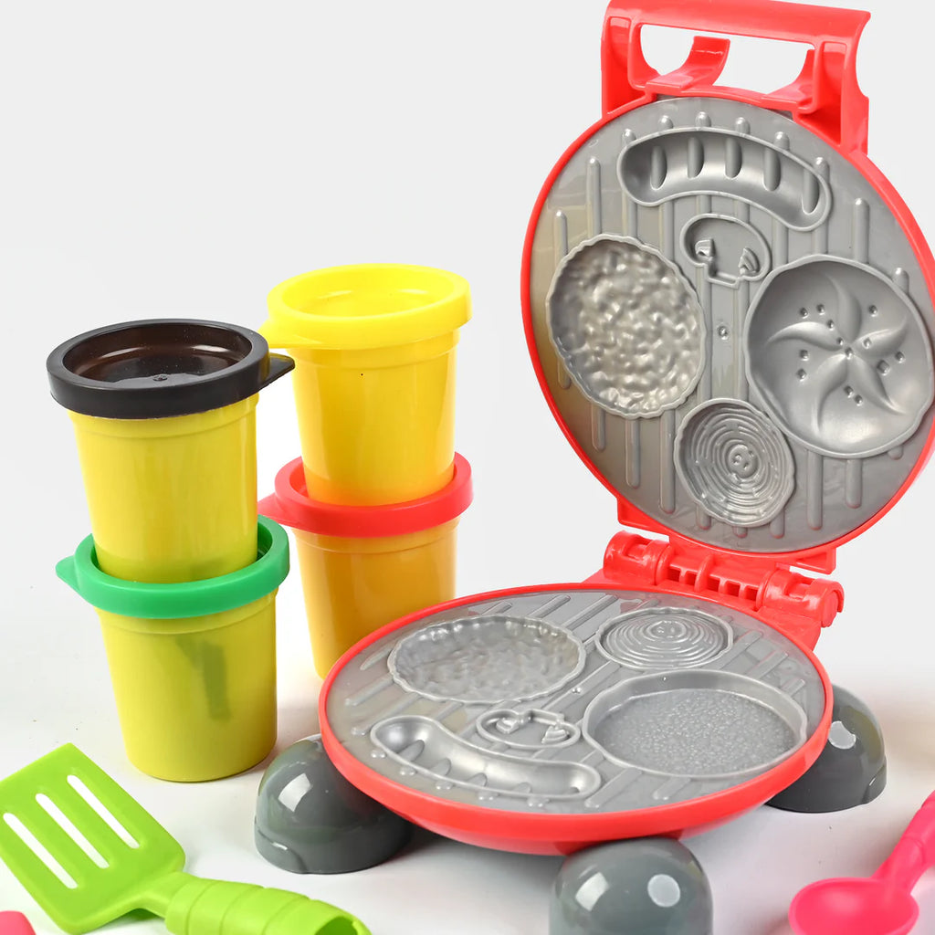 Burger & BBQ Play Dough Set – Kids Food Pretend Play Kit