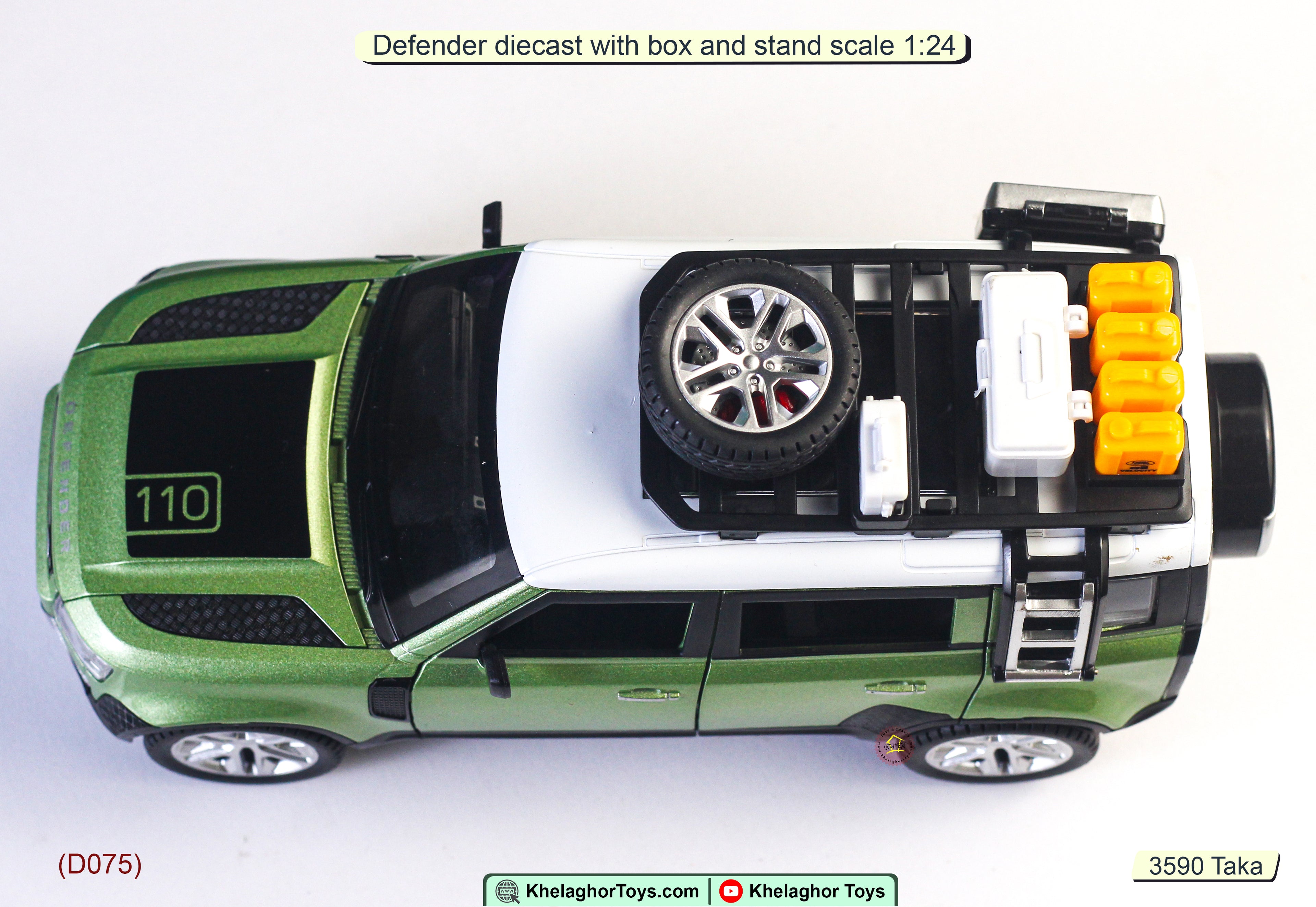 Land Rover Defender 110 Die Cast Model - Off-Road SUV Toy